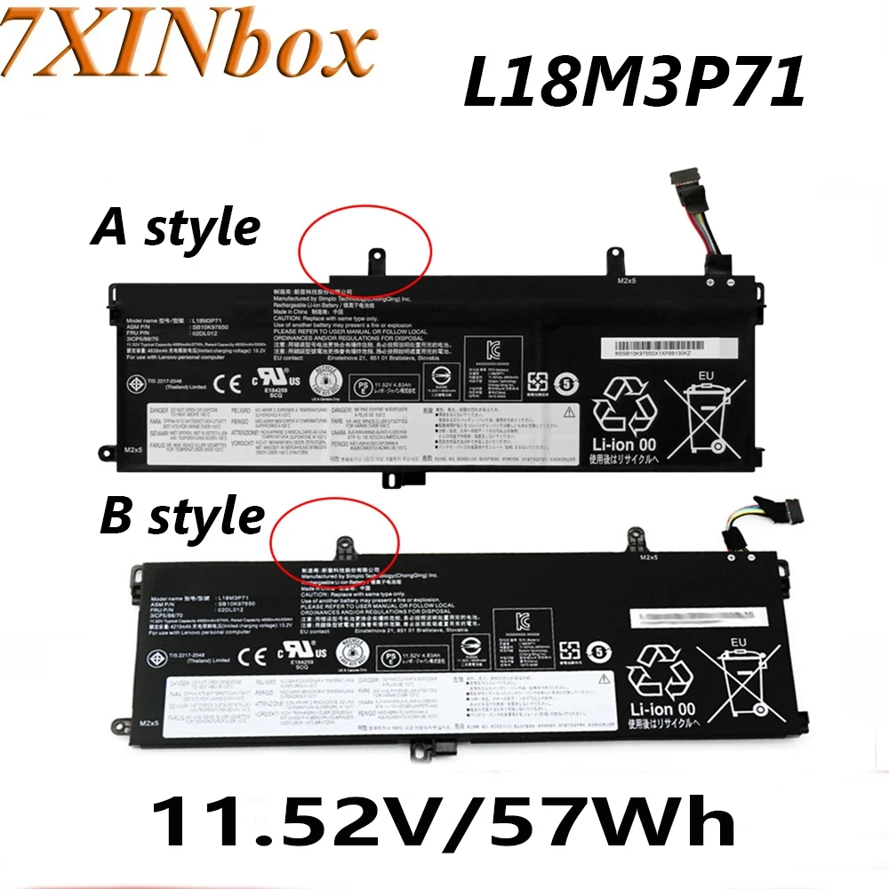 

7XINbox L18M3P71 L18L3P71 L18S3P71 Laptop Battery For Lenovo ThinkPad T590 T590-20N4004GMZ P53S-20N6001LAD P53S-20N6000VMS