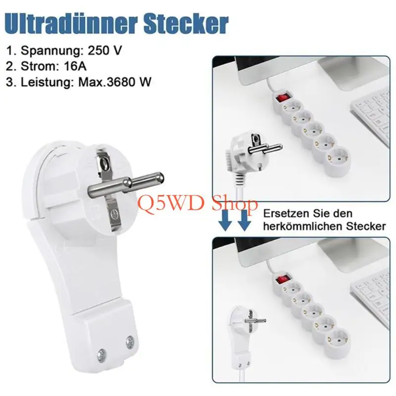 

Q5WD Sturdy Brass Schuko Plugs for Practical Power Connection Household Use