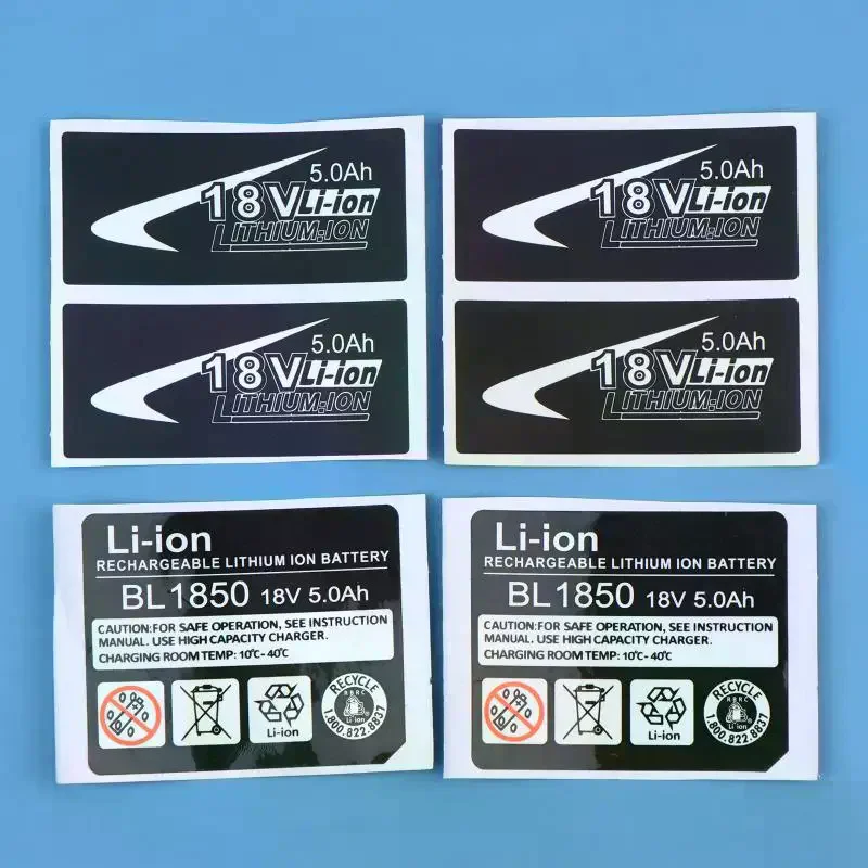 2 Sets BL1830 Tag Li-Ion Battery 18V Sticker Label For Mak 18V 3Ah 4Ah 5Ah 6Ah BL1860 Battery Drill Hammer Wrench