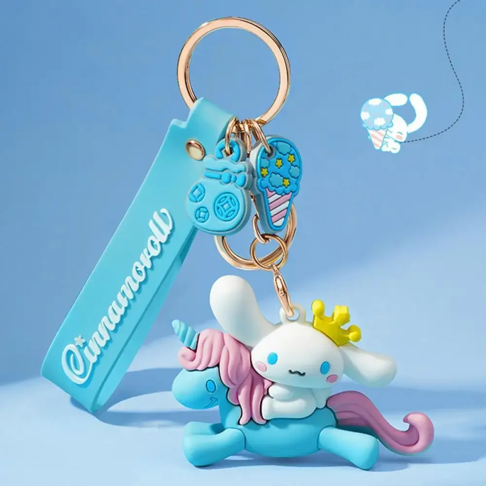 Sanrio Figura Portachiavi Anime Little Twin Star Cinnamoroll Melody Hello kity Kawaii Action Figures Appendere sulla borsa Regali per bambini