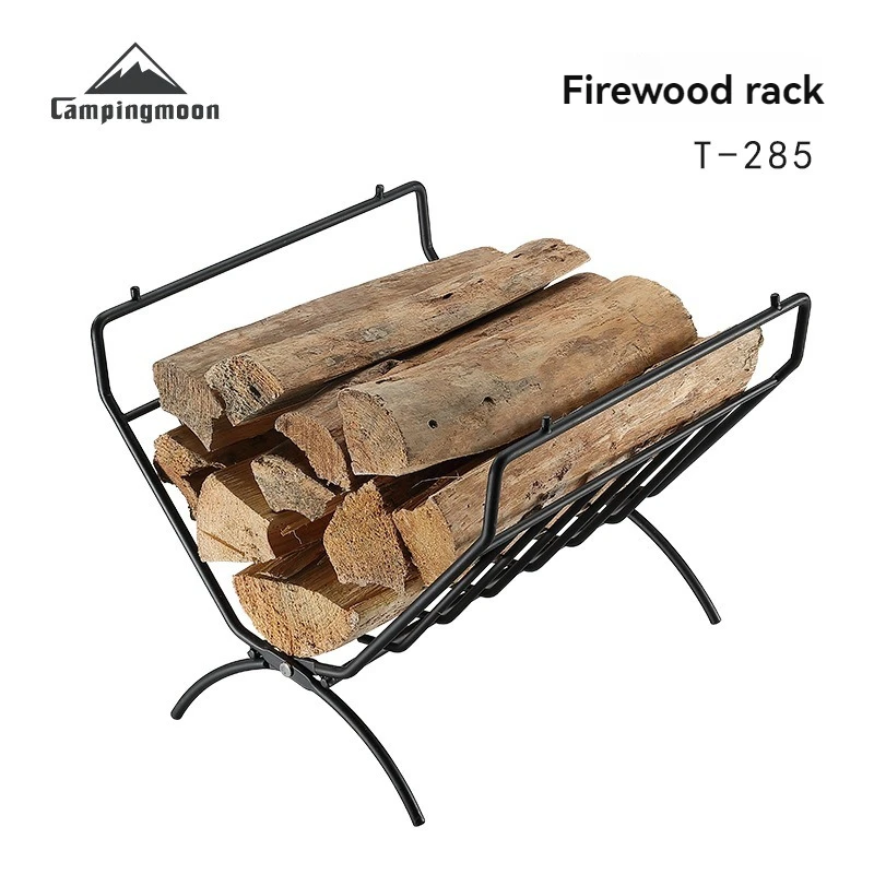 

CAMPINGMOON Folding Firewood Rack Camping Heat-Resistant Storage Table Foldable Portable Desktop Firewood Storage Rack