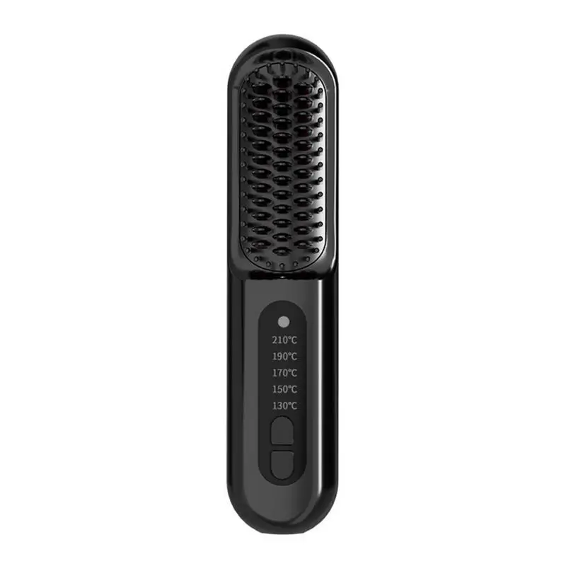 

Wireless Hair Straightener Brush with 5 Temp Setting Anti-Scald Hot Brush Heated Styling Comb Fast Heating Straight hair comb