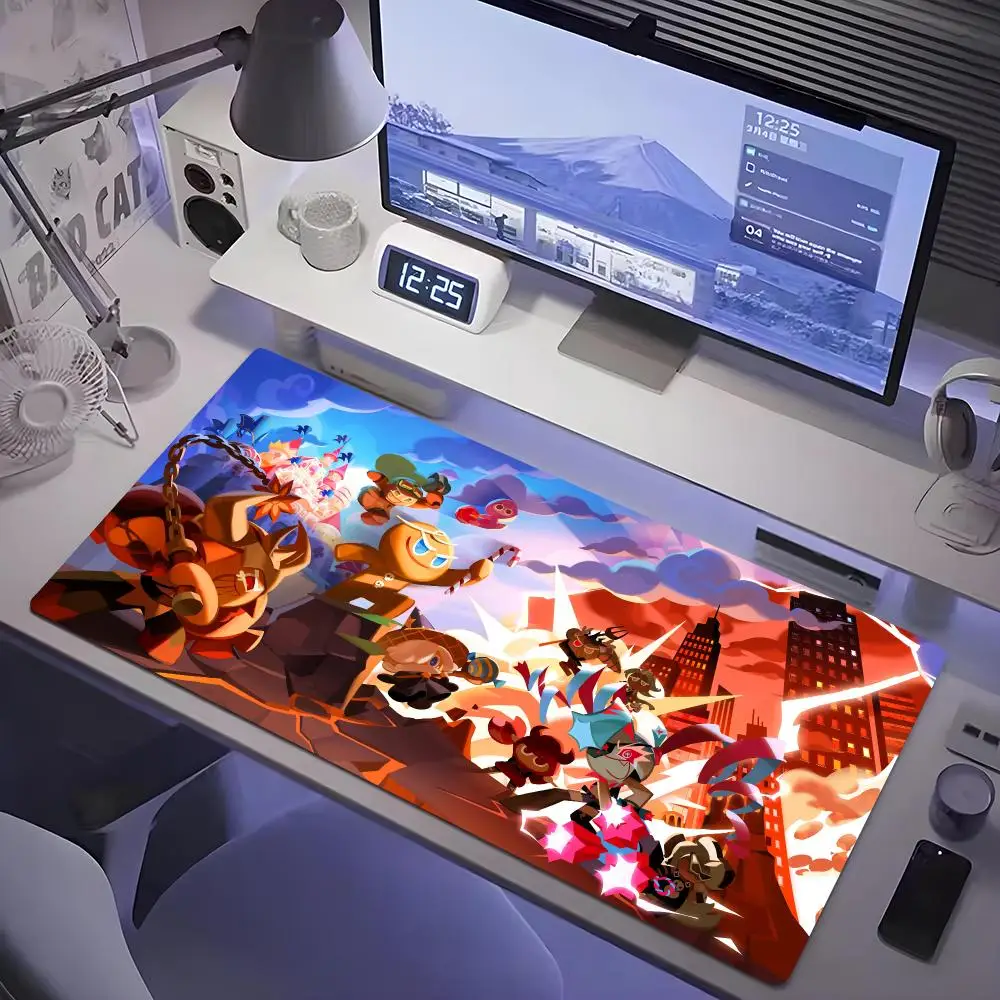 Cookie Run K-Kingdom Mouse Pad Tablet mouse Pad Laptop xl desktop mate, cute HD Rainbow Gaming keyboard pad, Player, 90x40