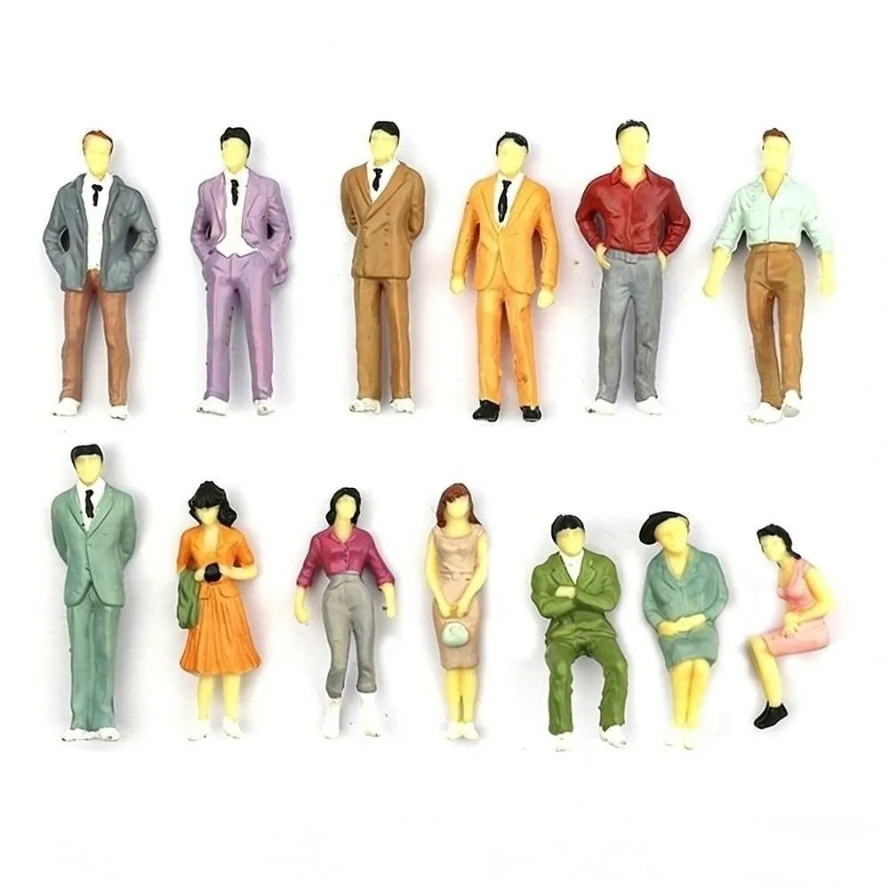 10/50pcs 1:25/1:30/1:300 Scale Model Building People Mixed Color Multistyles Figures Passengers Assorted Poses Standing People