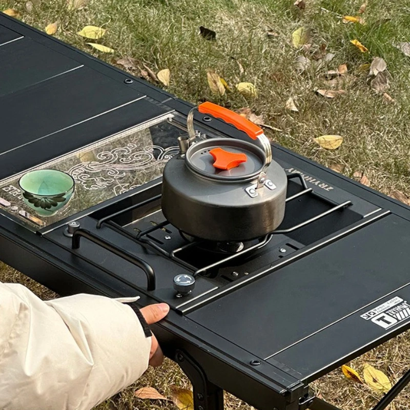 Outdoor Stainless Steel Gas Stove Portable Convenient Use Windproof Gas Furnace IGT Table Accessories Durable Camp Supplies