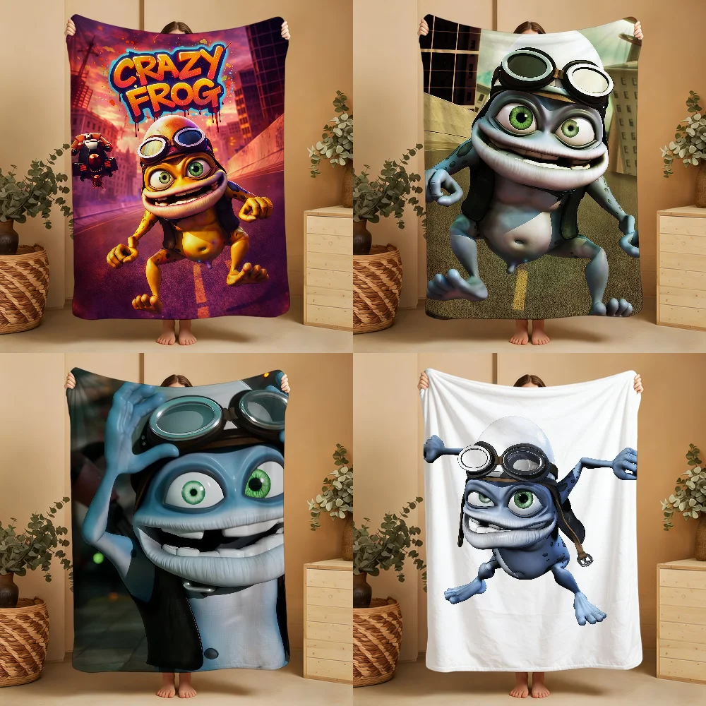 C-Crazy Frog DJ Ding D-Ding Blanket Soft Warm Furry Throw Super Kids Toys Bed Sofa Car Cradle