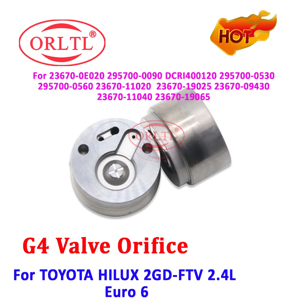 ORLTL Diesel Injector Valve Plate G4 Common Rail Injector 295700-0560 23670-11020 23670-19025 23670-0943 For TOYOTA HILUX 2GD-FT