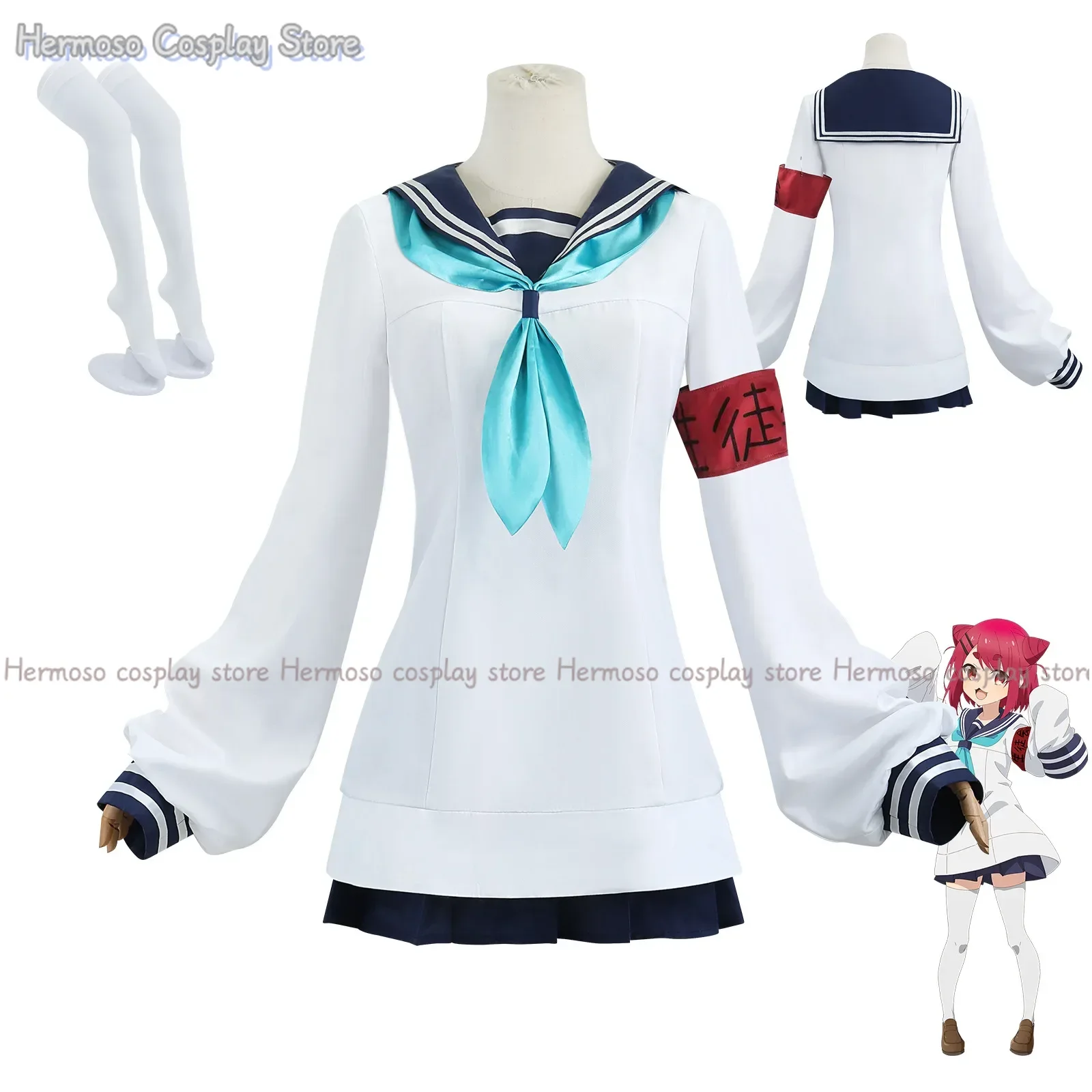 Neko Nekoyamada Cosplay Costume Anime Shikanoko Nokonoko Koshitantan Dress Uniform Hairpins Stockings Halloween Party Girls Suit