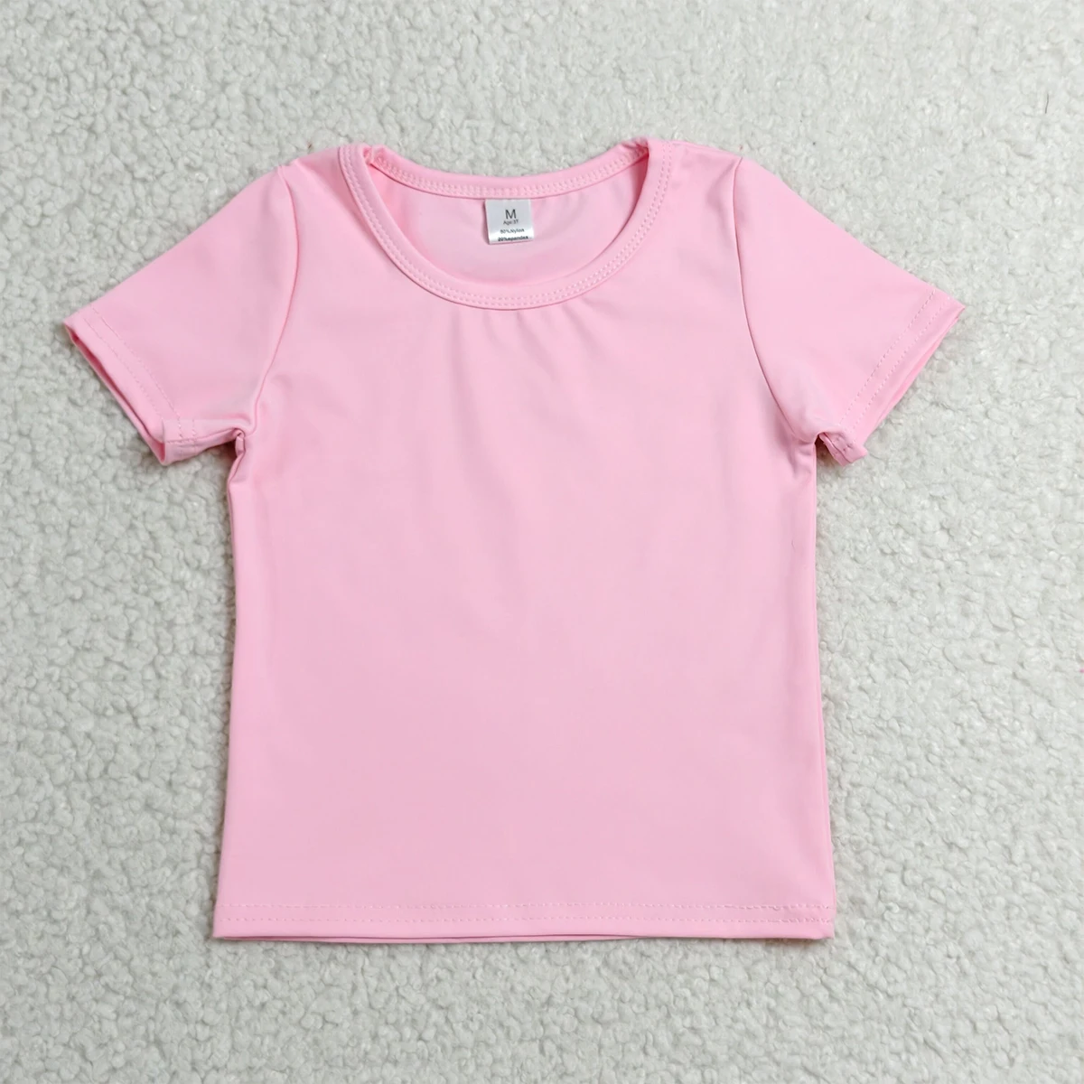 Summer Clothes Sibling Baby Girl Sold Colors Short Sleeve Yoga Active Wear T-shirts Top Kids Toddler Boutique Children Clothing