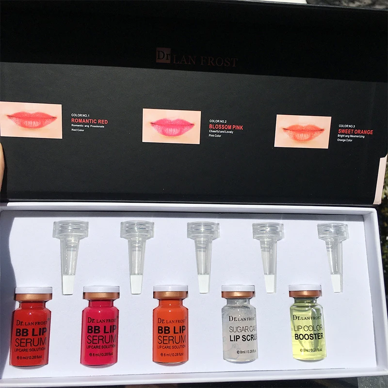 

Korea 8ml Semi-permanent BB Lips Glow Serum Ampoule Kit Persistent Coloring Moisturising Nourishing Lip Gloss Beauty Makeup