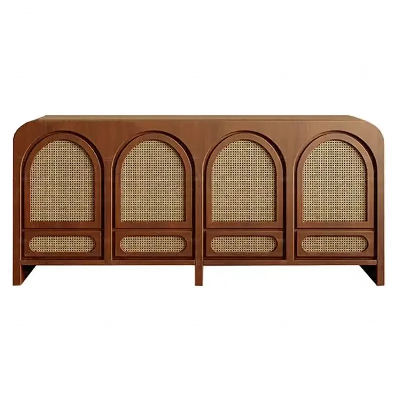 

A for New Design Sideboard Cabinet Rattan Solid Wood Storage Decoration Restaurant Kitchen Living Room Home Furniture Sideboard