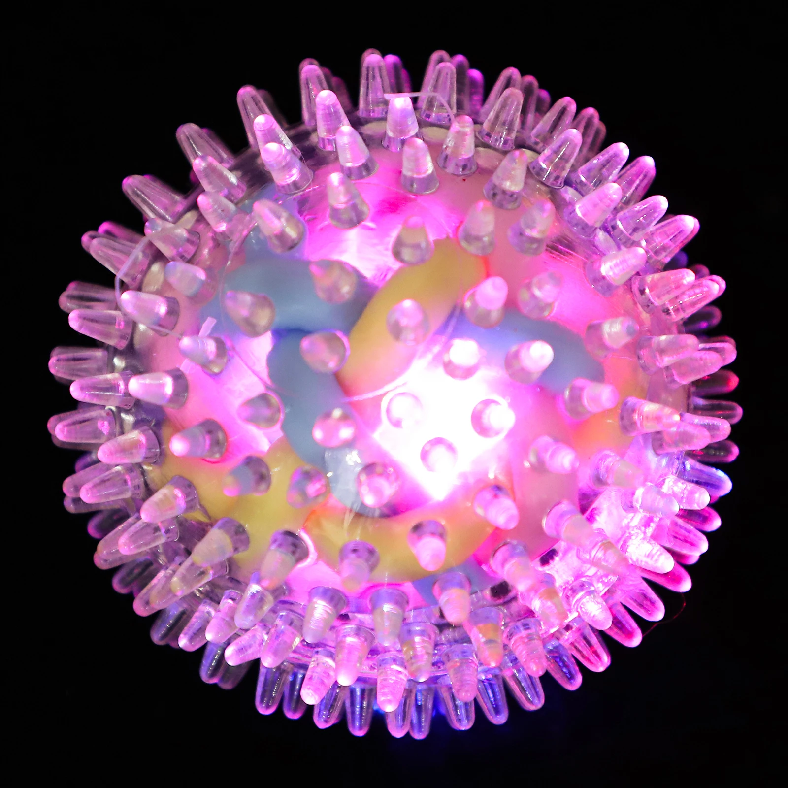 

Glowing Indestructible Toys Luminous Rubber Plaything Balls Chew Grasp Creative Design Long Lasting Entertainment