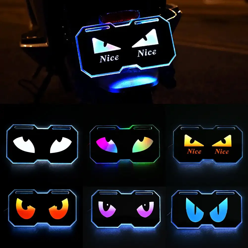 

Универсальный мотоциклетный светодиодный светильник Devil Eye Light Demon Eyes, комплект для модификации рамки номерного знака для украшения велосипеда