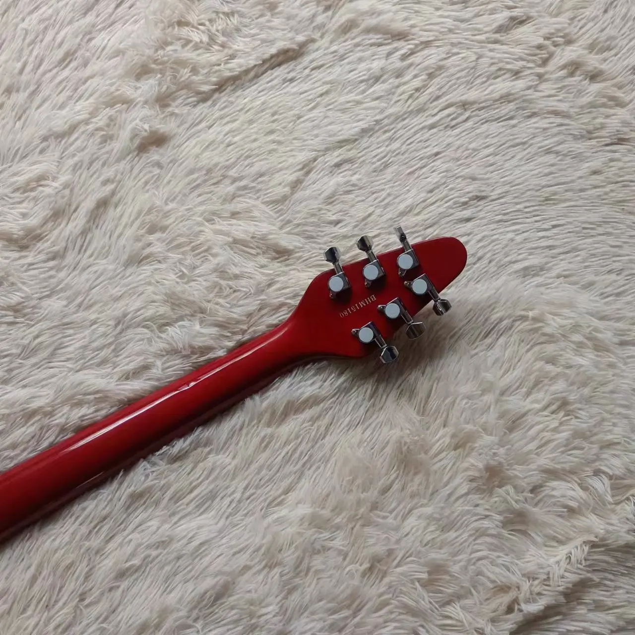 Left-Handed Customization Special Vintage Red 6-String Electric Guitar Pickup Truck And Black Switch