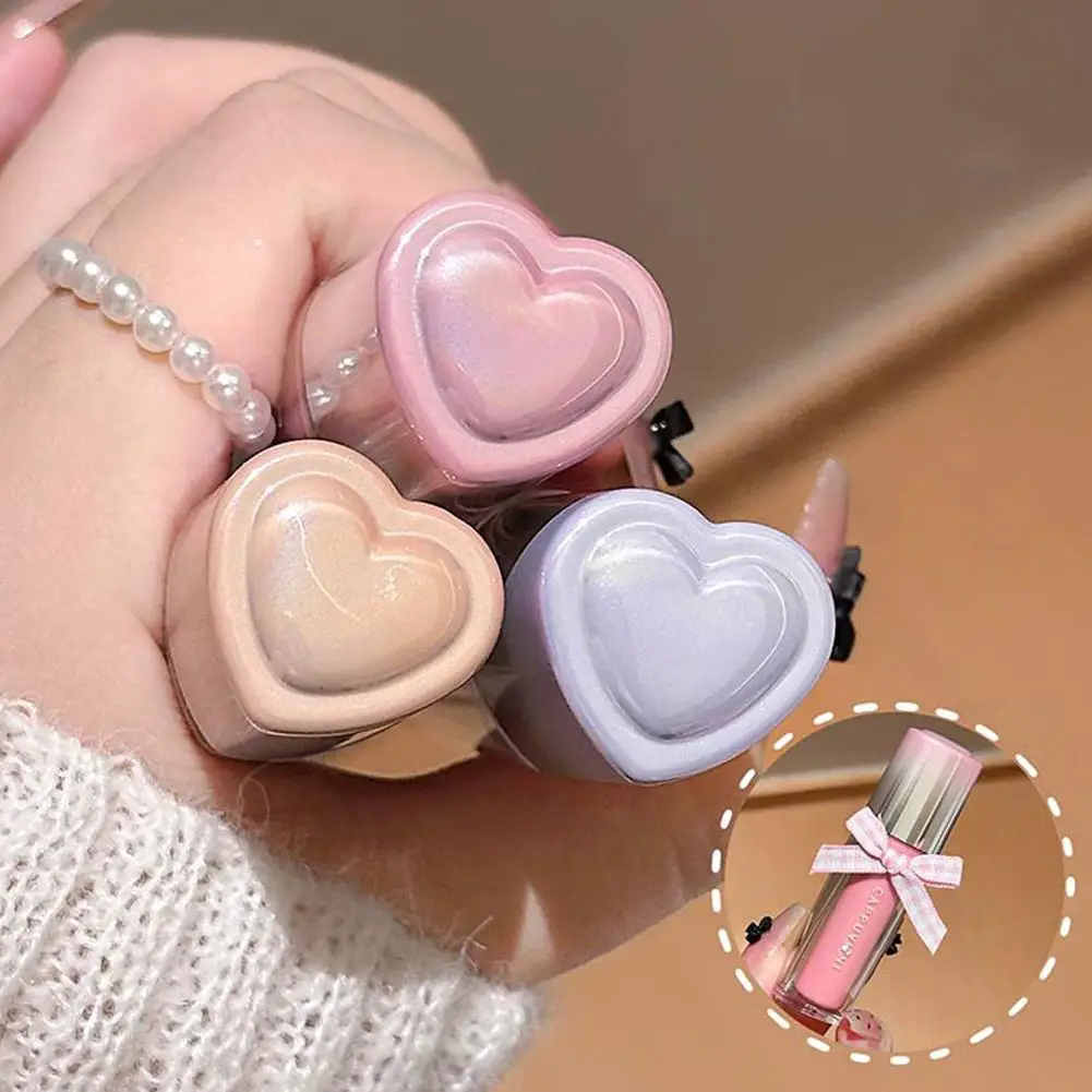 Stylo à lèvres brillant miroir en forme de cœur, repulpant, goyave, rose, brillant, cristal, teinte, Type presse, baume à lèvres, maquillage