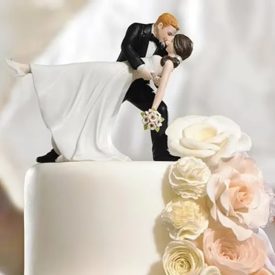 

A Romantic Dip Dancing- Custom Couple Figurine cake topper