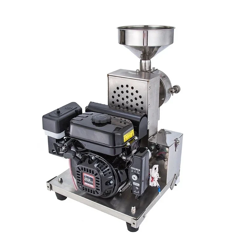 Commercial mobile grain mill, gasoline engine driven, outdoor grain mill mill