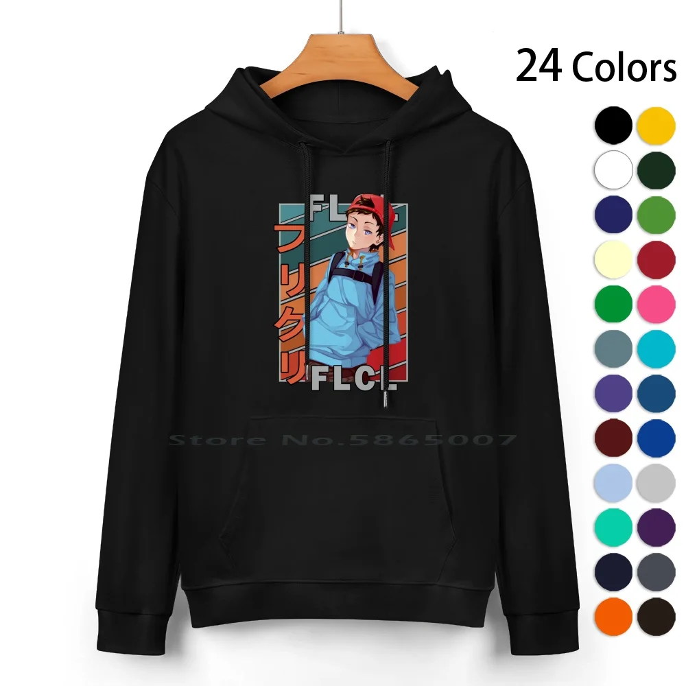 

Naota Nandaba Fooly Cooly Furi Kuri Flcl Vintage Color Palette Design Pure Cotton Hoodie Sweater 24 Colors Nandaba Naota Furi