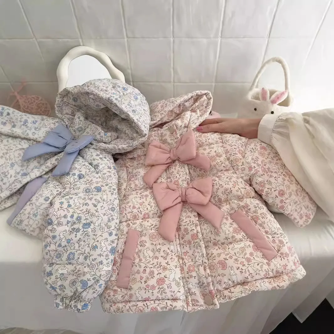 

2025 New Children's Cold-proof Cotton Clothes Winter Floral Winter Jacket