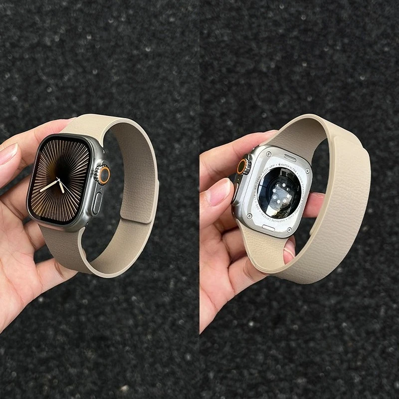 Neues Armband für Apple Watch Ultra 4/3/2 49 mm 45/42 mm/46 mm 40 mm 41 mm Silikon-Magnet-Sportarmband Serie 12 11 10 9 8 7 6 5 4 SE