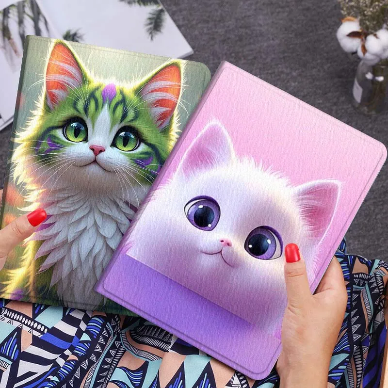 

Мягкий чехол для планшета с милым мультяшным рисунком кошки для Xiaomi Redmi Mi Poco Pad 2 5 6s 7 7s Ultra Pro Max 14 12.4 12.1 дюймов, подарок