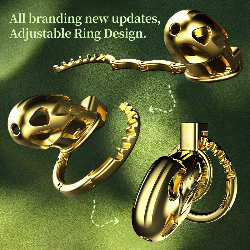 New Upgraded Chastity Lock with Pipe Adjustable Ring Fit for All Size Light Weight Cock Cage Urethral Lock Sex Toy for Penis Men