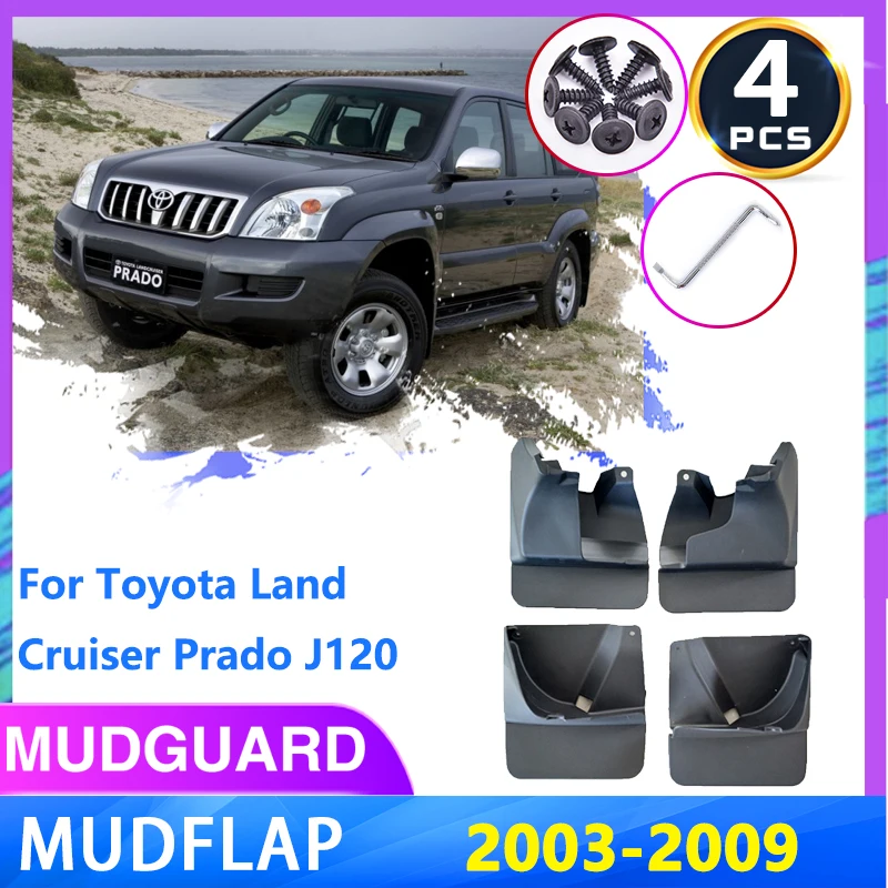 

Front Rear Car Mud Flaps For Toyota Land Cruiser Prado FJ120 J120 2003~2009 Mudflaps Splash Guards Muds Flap Mudguards Fender