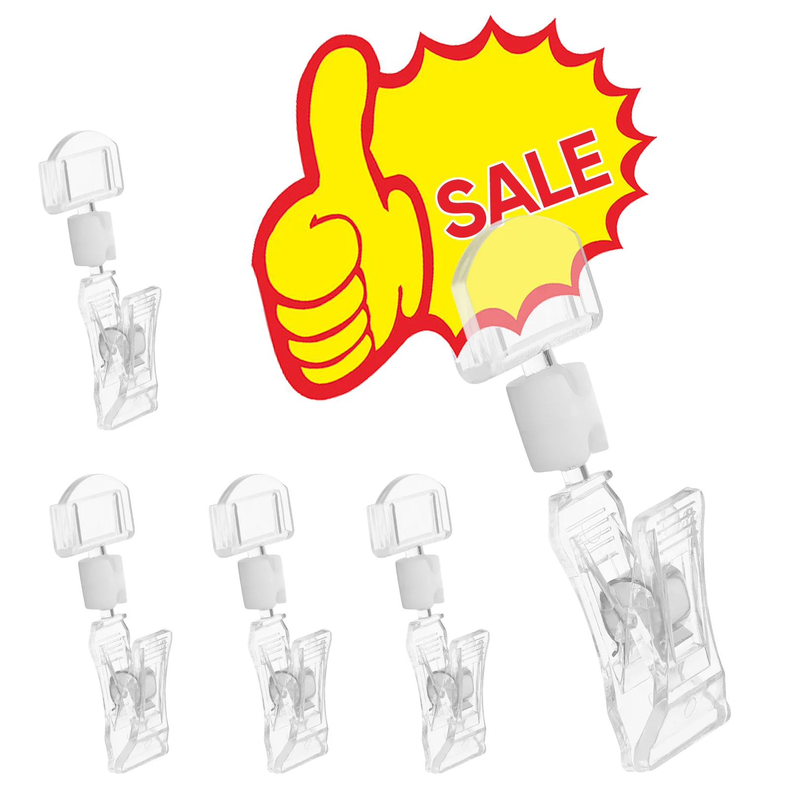 

10 Pcs Acrylic Advertising Folder Label Clip Shopping Mall Neon Sign Display Monitor Stand Light Price Tag Holder Bracket for