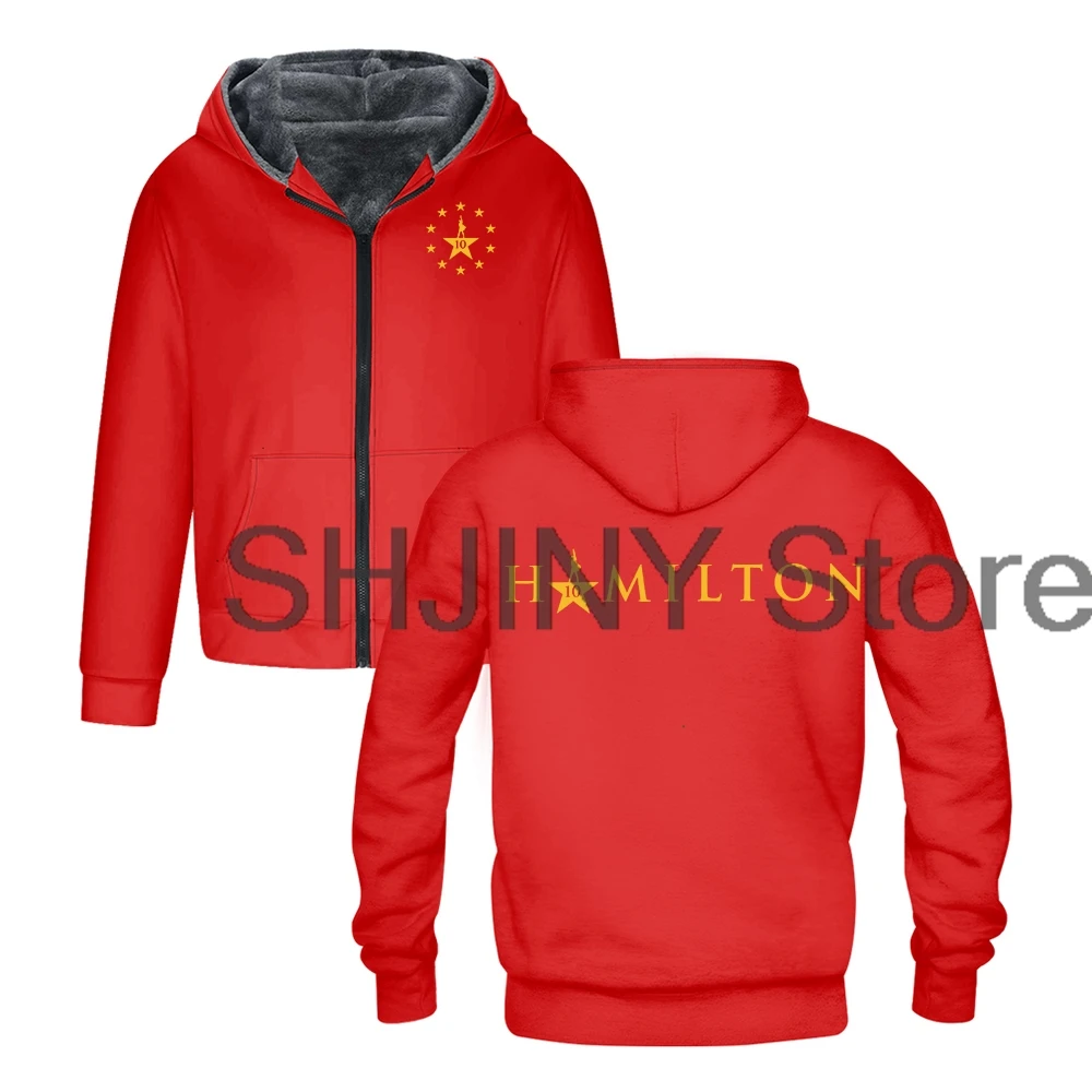 هاميلتون 10 سنوات الذكرى ميرش سستة هوديي النساء الرجال سترة سترات طويلة الأكمام الشارع الشهير معطف الشتاء