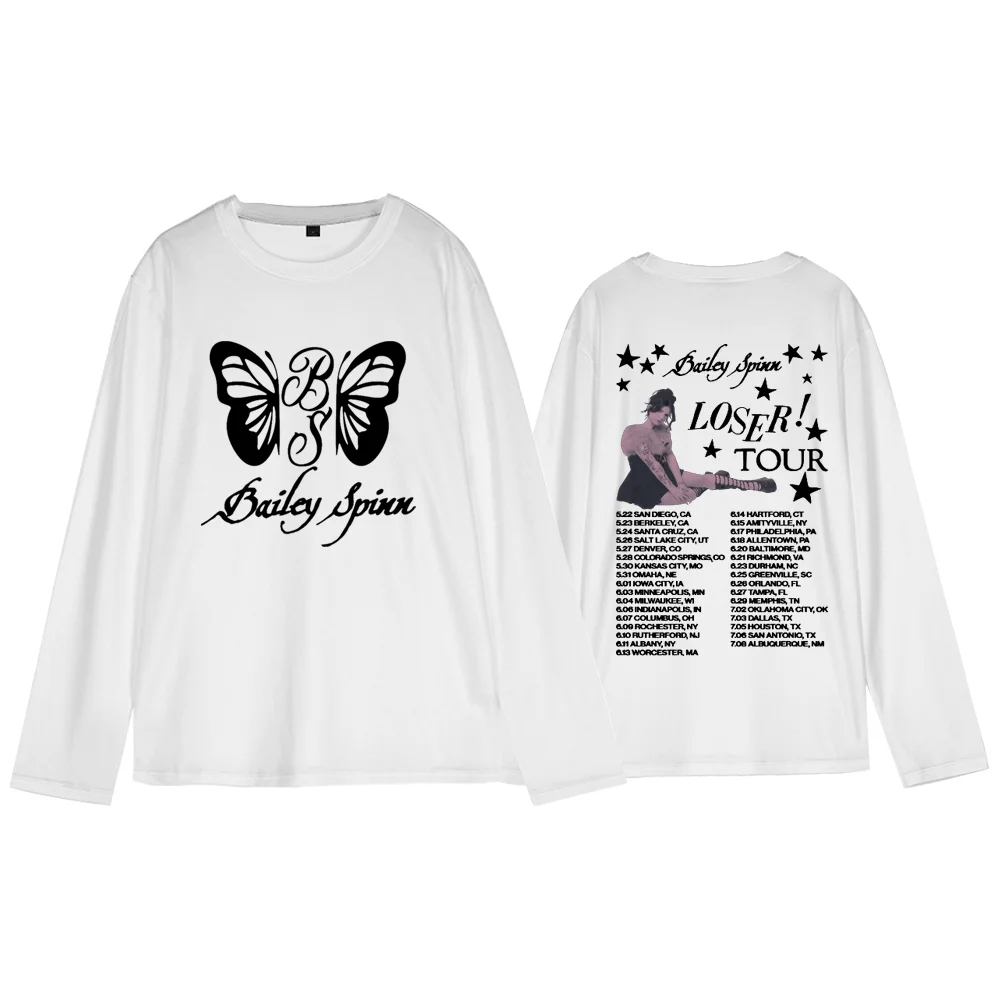 بيلي سبين لوزر جولة 2025 ميرش جولة الرقبة طويلة الأكمام تي شيرت رجل/امرأة تي شيرت جولة الرقبة تي شيرت