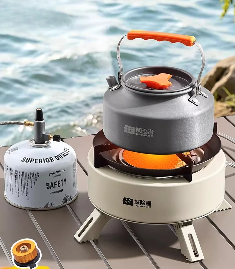Portable Split Gas Stove Outdoor Camping Picnic Cooking Burner Tool Set Windproof Cassette Stove Equipment No Fuel Tank Box