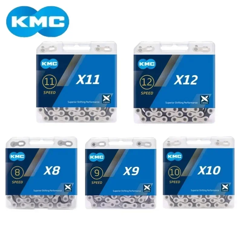 KMC Bicycle Chain X8 X9 X10 X11 X12 Road MTB Bike Chain 8 9 10 11 12 Speed 116 118 126L Bike Chain for Shimano Sram Bike Parts