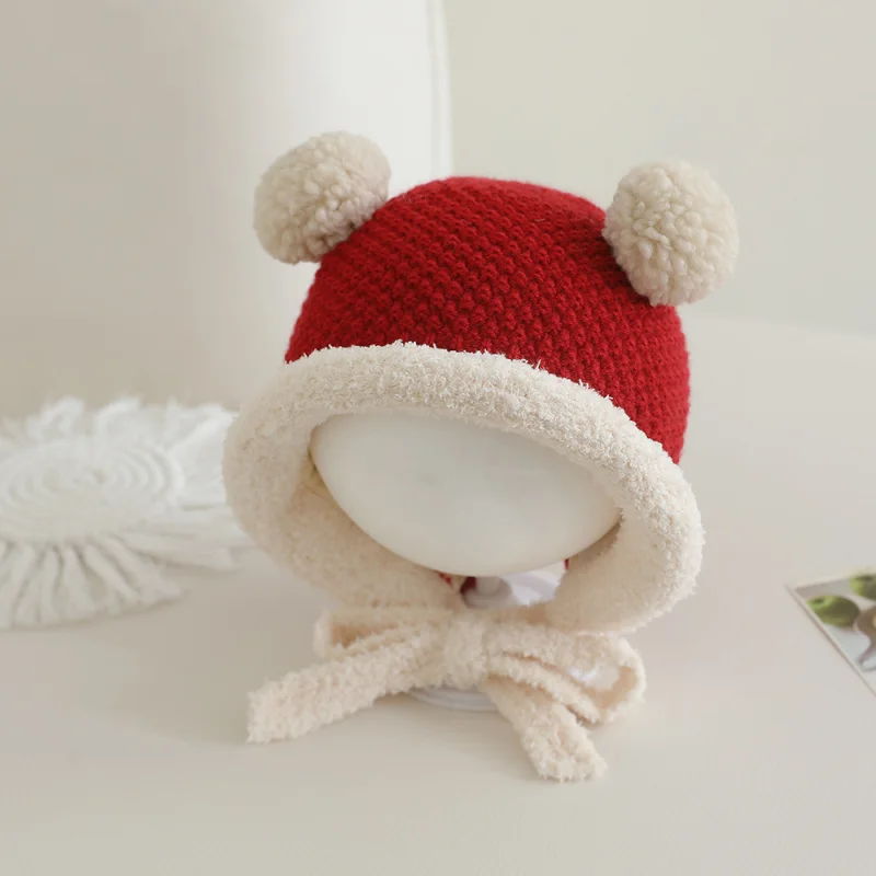 Babymutsje Herfst Winter Verdikte gebreide muts Gehoorbeschermingshoed voor kinderen Leuke warme trui voor jongens en meisjes Winter