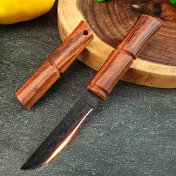 2024 1pc sharp fruit knife, fixed blade, EDC convenient straight knife, multi-purpose steak knife, cutting knife, survival knife