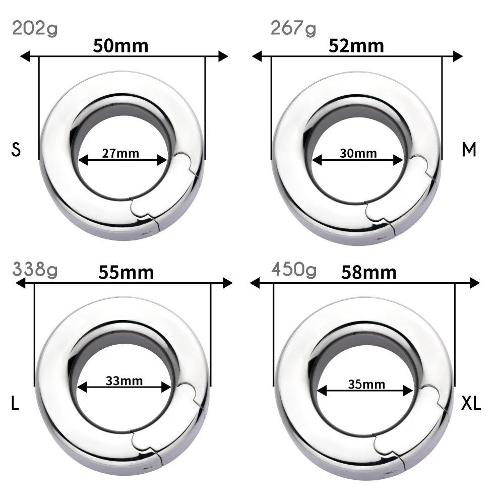 Metal Sperm Locking Ring Weight-Bearing Ring PendantBall Exercise Ejaculation Delay Scrotal Restraint Adult Cock Supplies Sextoy