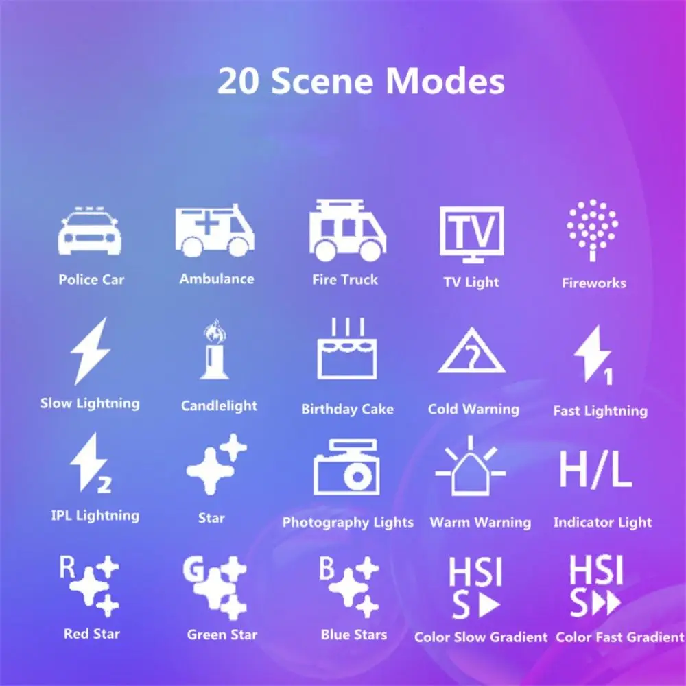 

Mood Lighting RGB Sunset Lamp Photography Lighting Adjustable Brightness LED Projection Lamp RGB Lighting