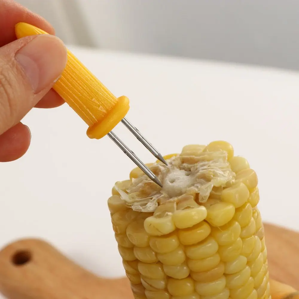 Plastic 10/30/50 pcs Dessert Corn On the Cob BBQ Supplies Sweetcorn Home Corn Holder Grilling Fork Corn Skewer BBQ Prong Set