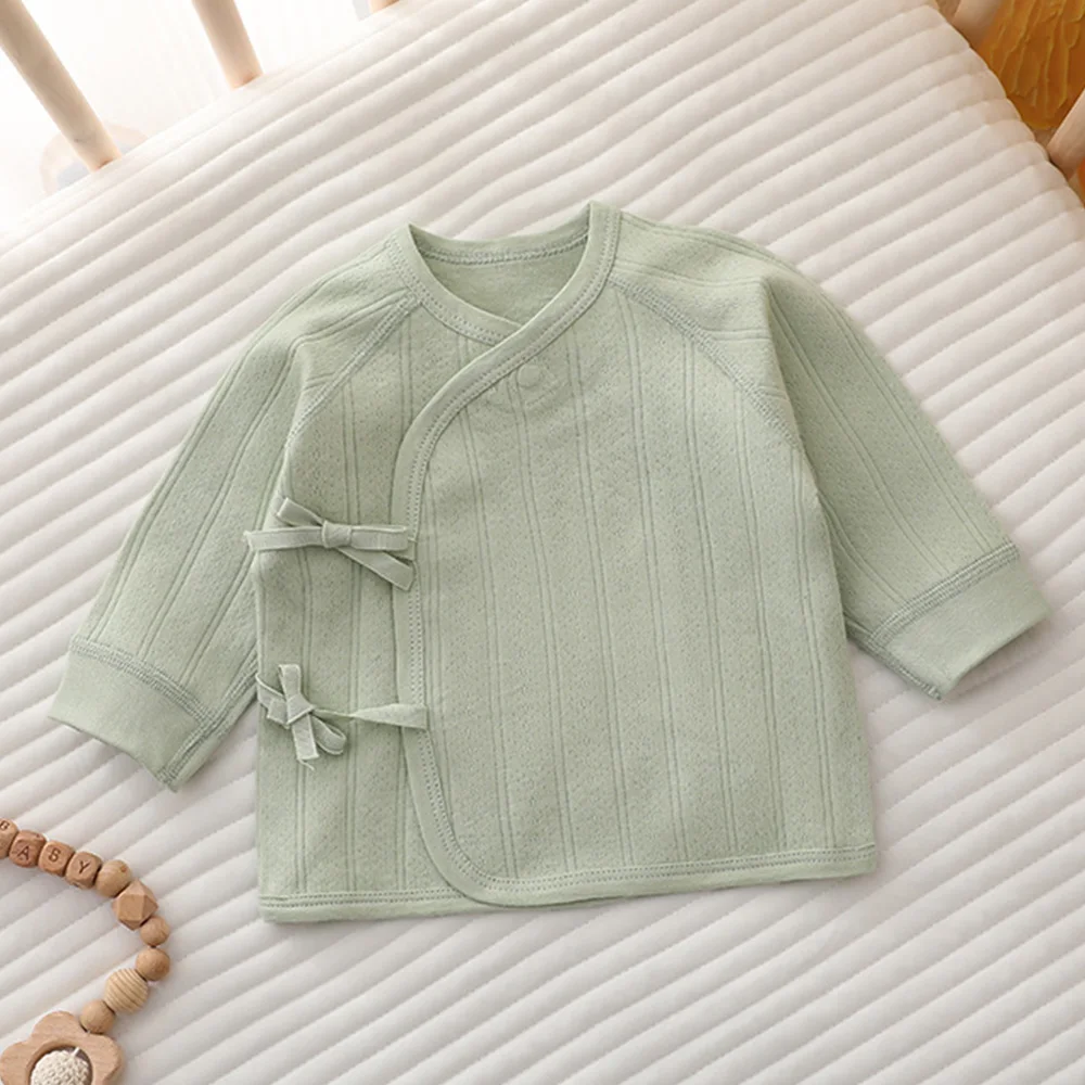 Baby Tops Long Sleeve Solid Color Spring Autumn Summer Winter Newborn Clothes Hospital Baby Girl Boy Tshirt