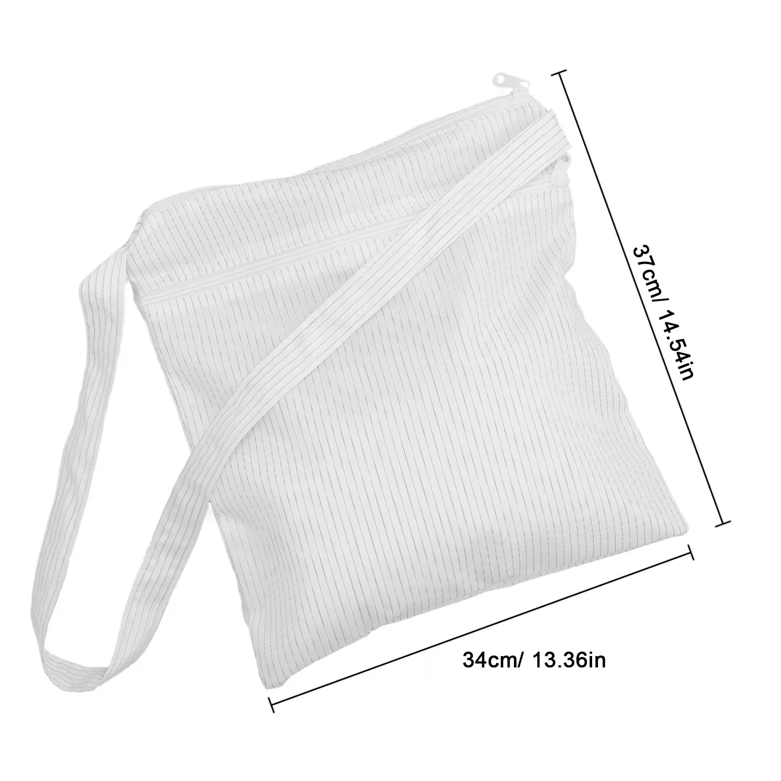 Single Layer Anti-Static Handheld Storage Bag Washable Polyester Fiber Cleanroom Tote for Electronics Garments Lightweight