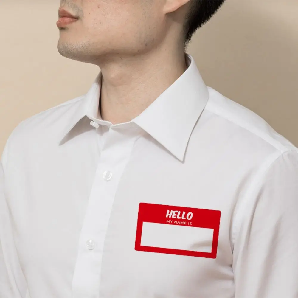 Hello My Name is Name Tags Colorful Self-Adhesive My Name is Stickers Rectangle 6 Colors Name Tag Stickers Meeting