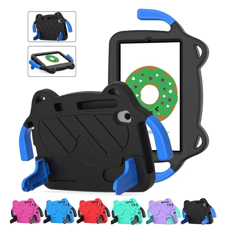 Capa para Samsung Galaxy Tab A9 Plus 11 polegadas A8 10.5 X200 A7 Lite 8.7 T220 S6 T860 S5e 10.5 A7 T500 Kids com alça de EVA e suporte