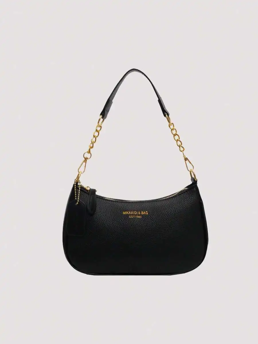 

1pc Solid Color PU Leather Shoulder Bag For Women, Versatile Crossbody Bag For Commuting, Adjustable Shoulder Strap