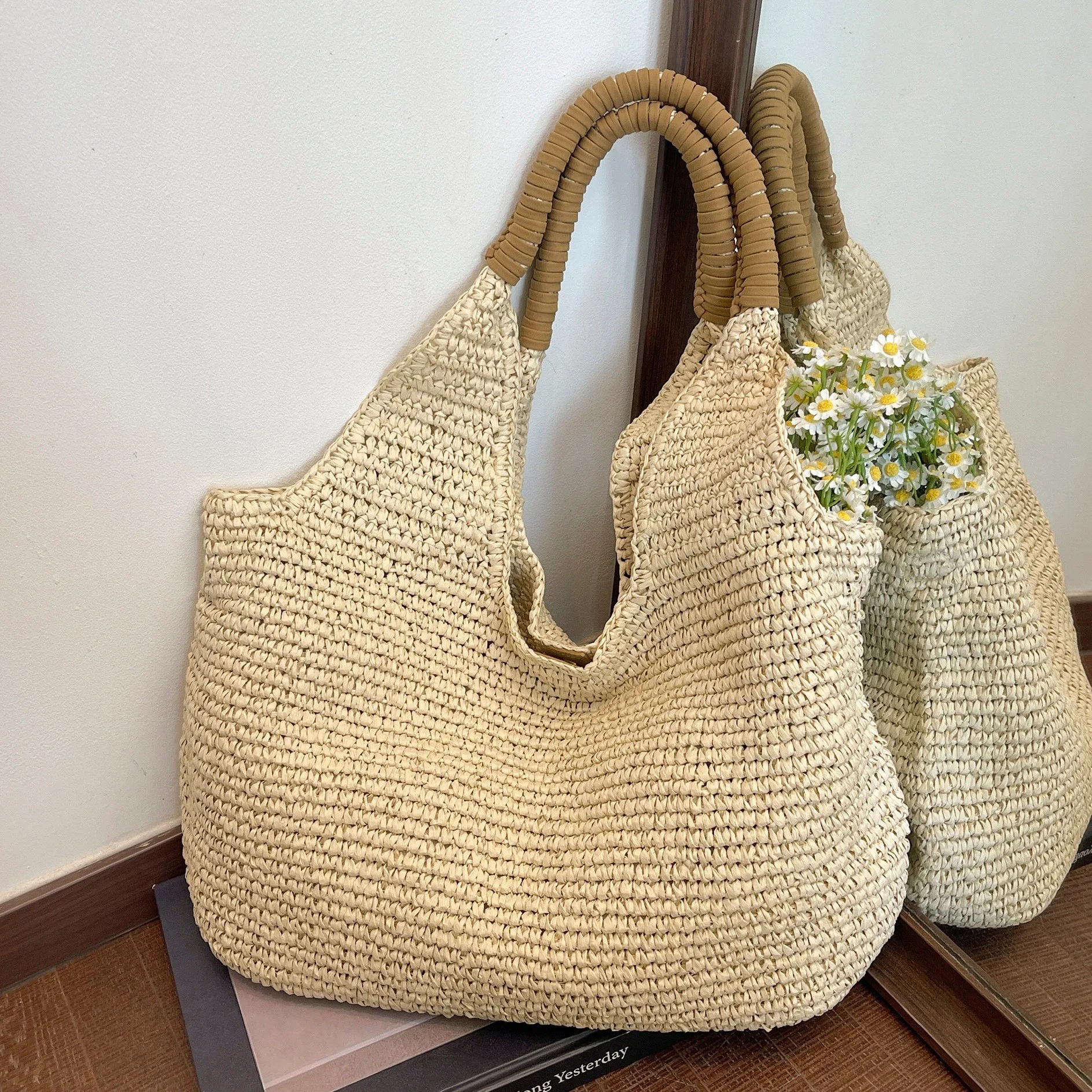 2026-new-large-capacity-hollow-out-straw-woven-shoulder-bag-casual-beach-style-ladies-vacation-crossbody-satchel-handbag