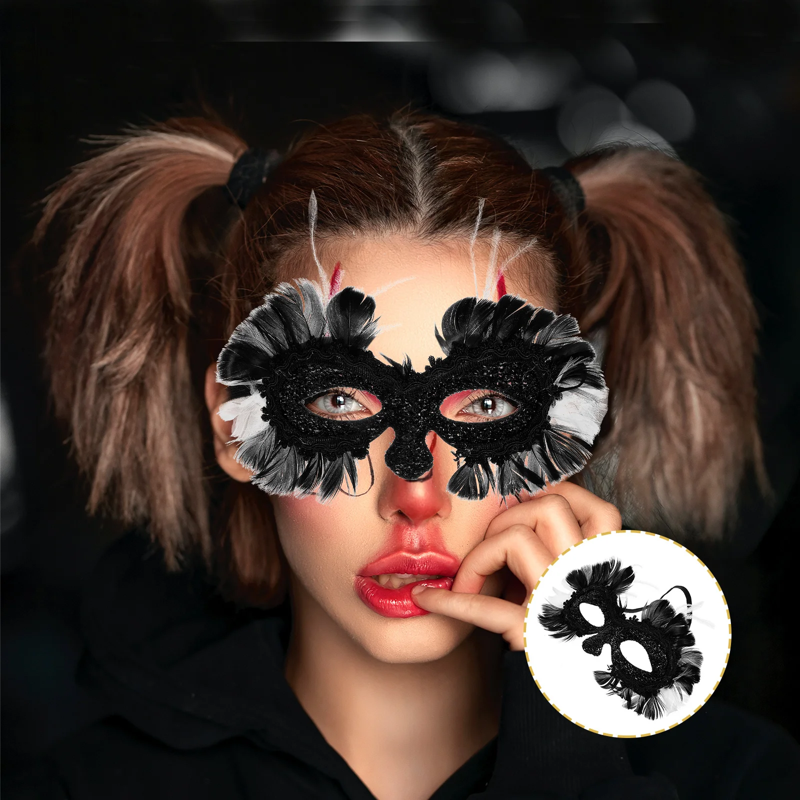 

Elegant Plumage Masquerade Mask for Women Fine Craftsmanship Lightweight Party Festival Halloween Cosplay Decorative Fashion