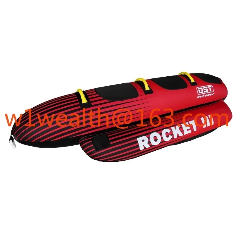 

Hot-selling water heavy-duty inflatable traction power tube, three-person traction fun thickened banana water sports boat