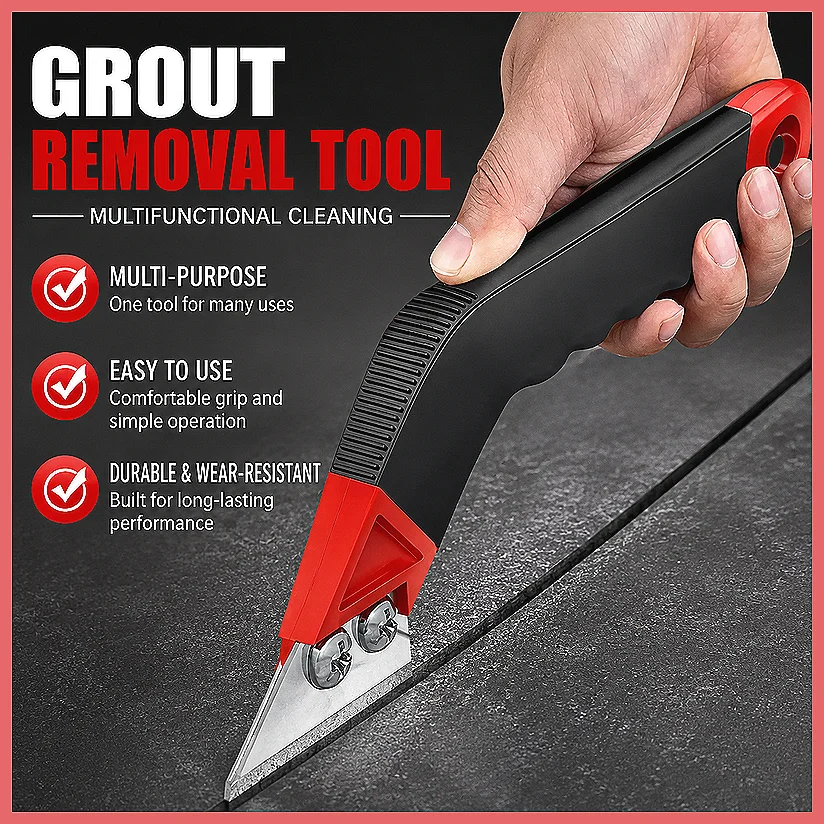 Hans Tile Cleaning Knife Grout Remover Tool Cement Gap Slot Scraper Caulking Seam Cleaner Kit