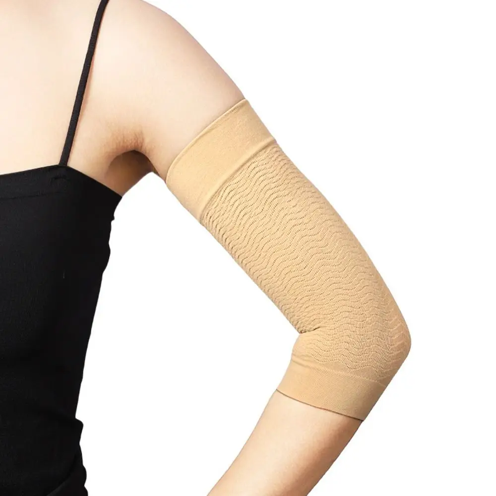 1 Pair Elastic Arm Sleeves Compression Slimming Scar Covering Sleeves Sun Protection Sport Fitness Calf Shaper Sleeve Outdoor