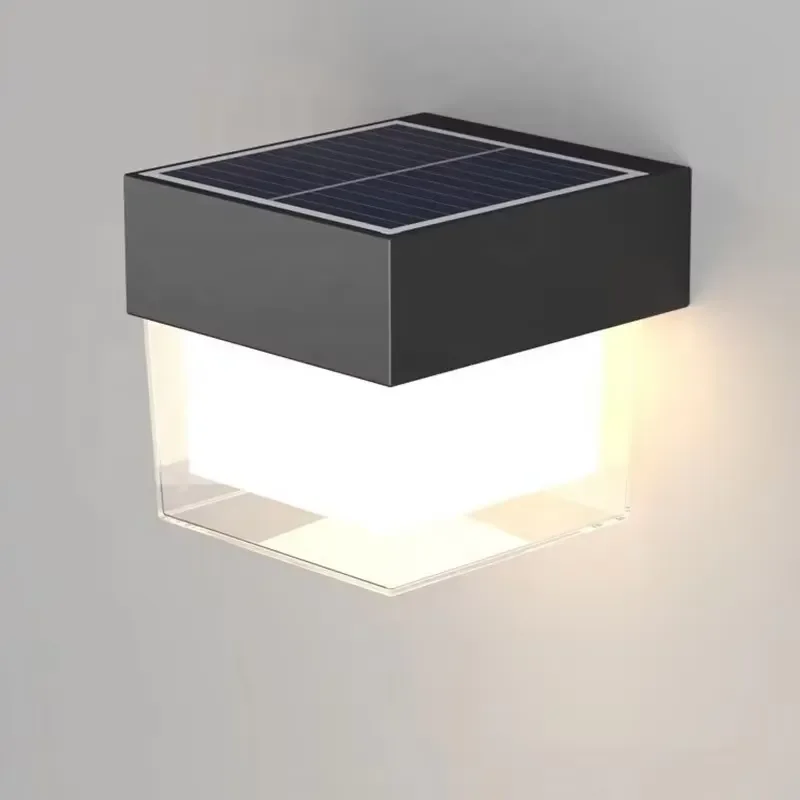 Waterproof Decorative Wall Fence Garden Outdoor Solar Wall Mounted Light Emitting Diode Solar Wall Light