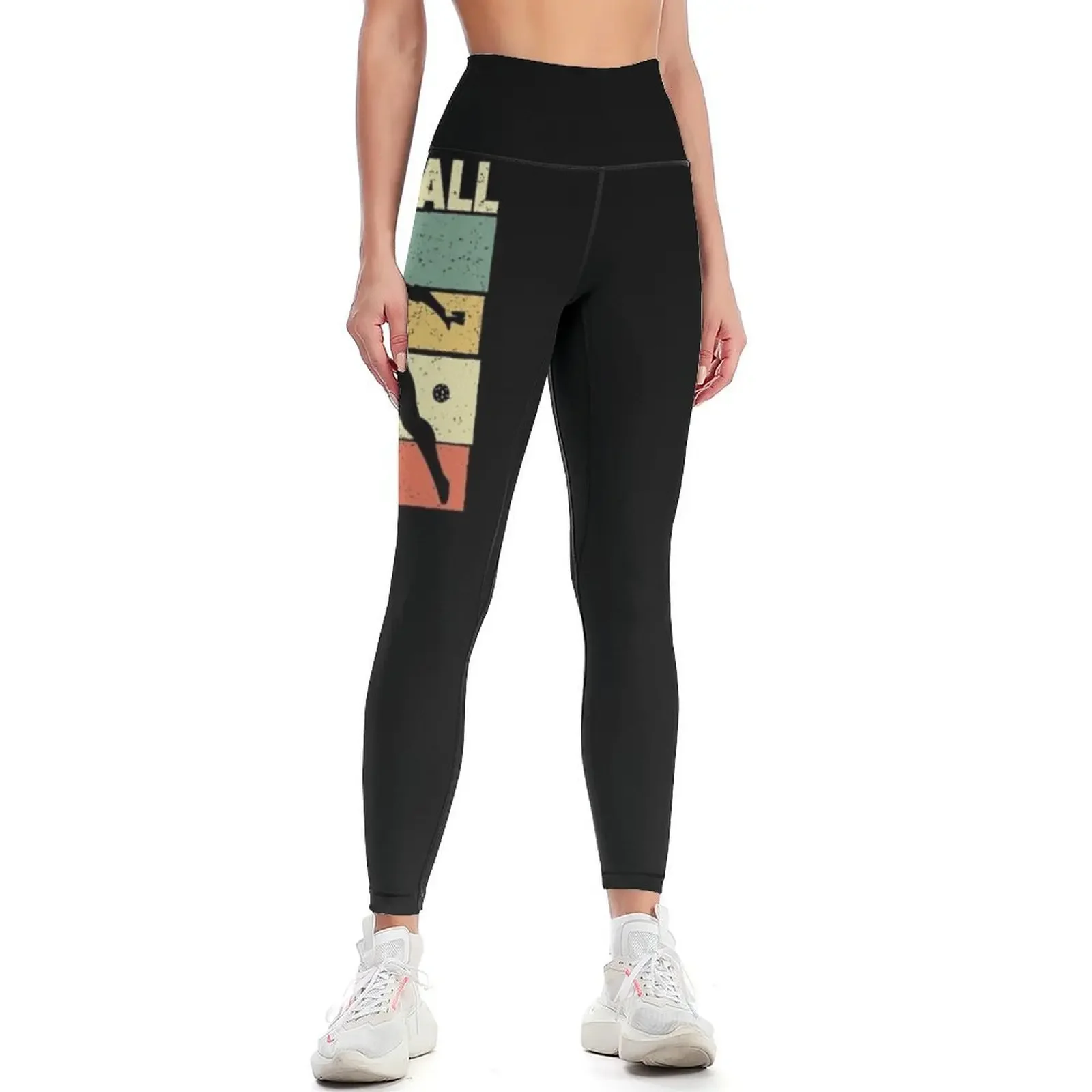 

Pickleball Vintage Distressed Retro Player Leggings sport set Jogger pants Women's push up Fitness's gym clothes Womens Leggings