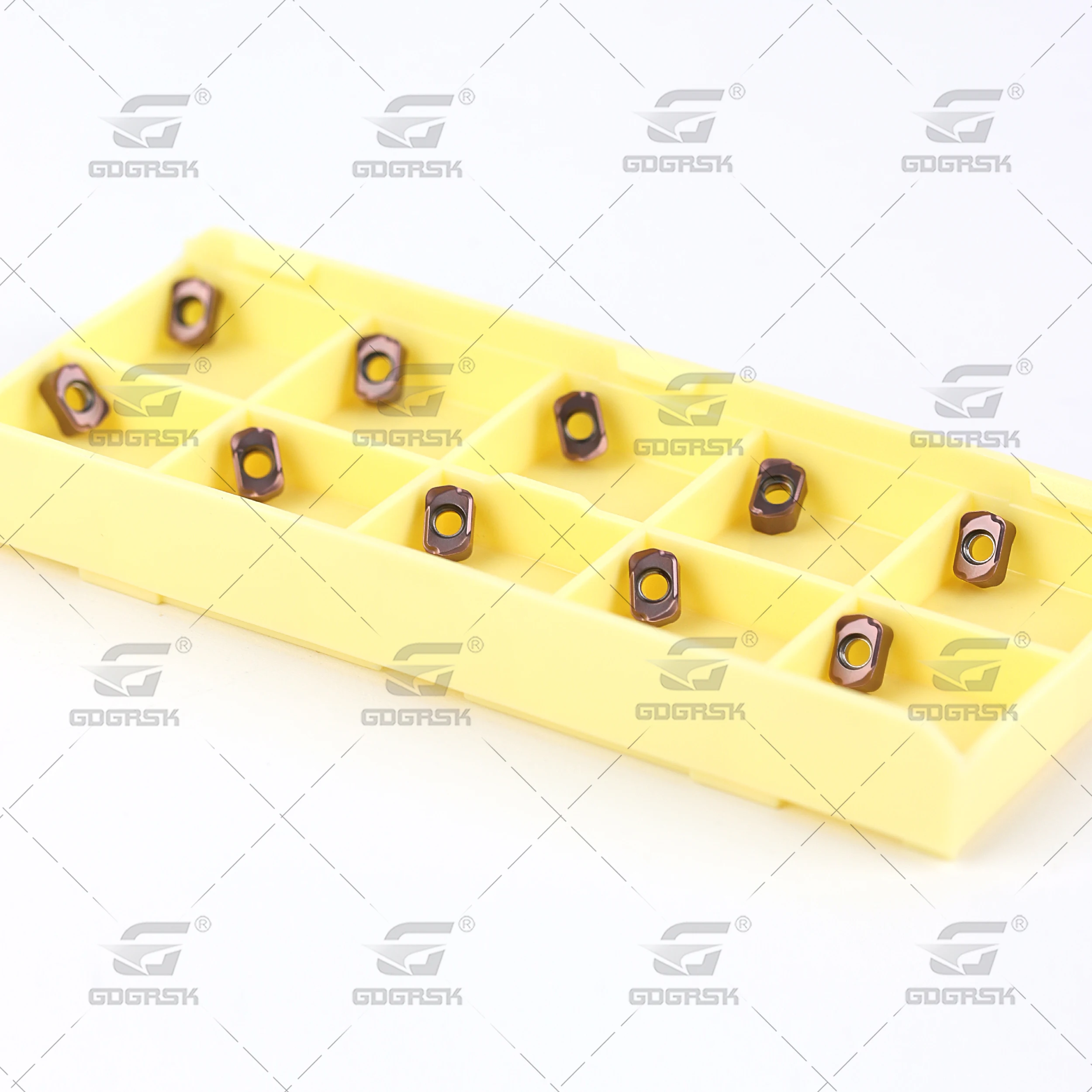 Imagem -02 - Deskar-cnc Fast Feed Milling Inserts Adequado para Processamento de Aço Inoxidável Lnmu0202zer mj Lf6018 Carbide Tools